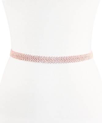 Rhinestone Bridal Belt BT339207 ROSEGOLD CL